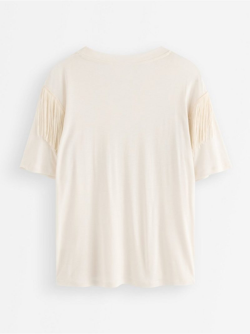 Jersey top with fringes - 3013230-1418