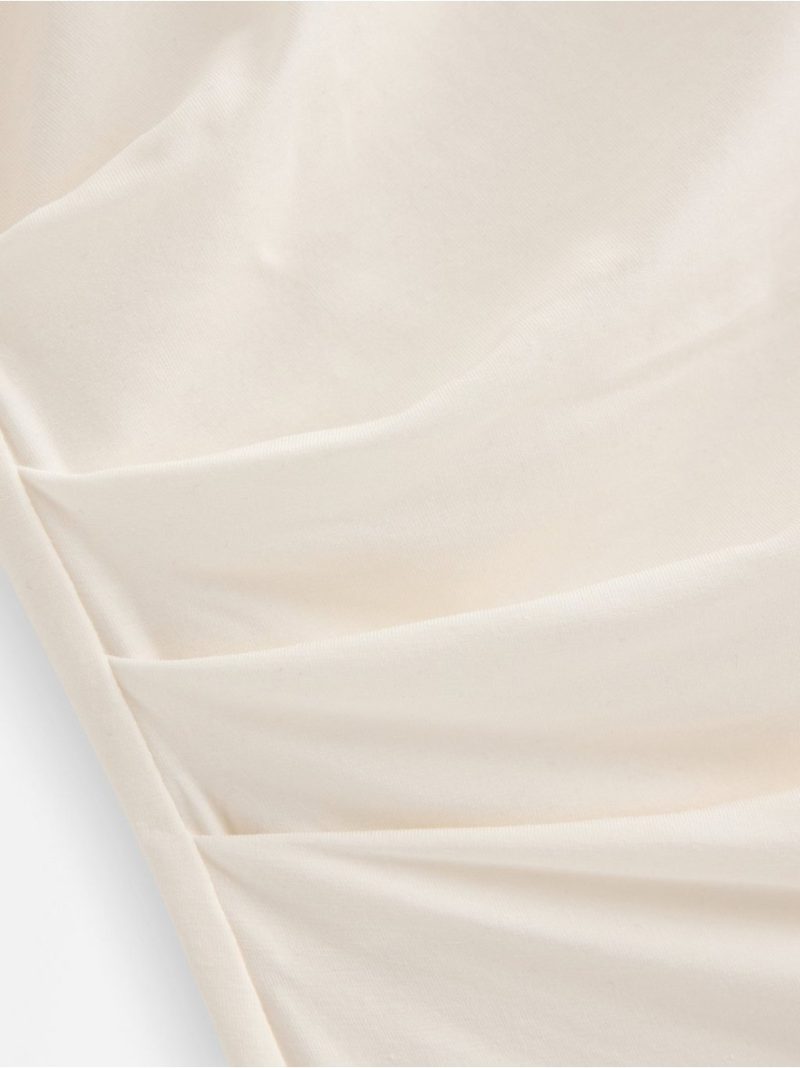 Short-sleeved top with gathering - 3013324-1418