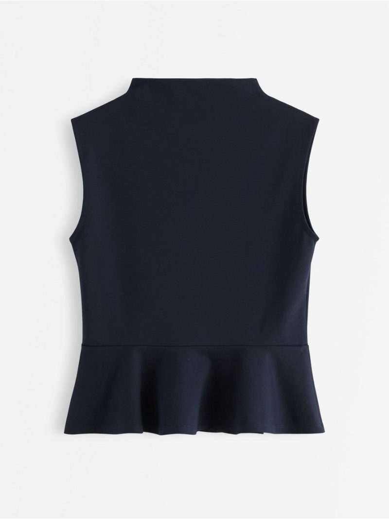 Sleeveless peplum top - 3013627-2521