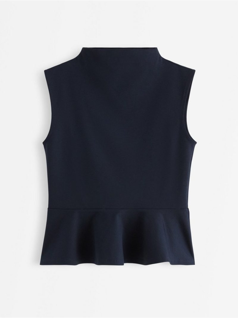Sleeveless peplum top - 3013627-2521