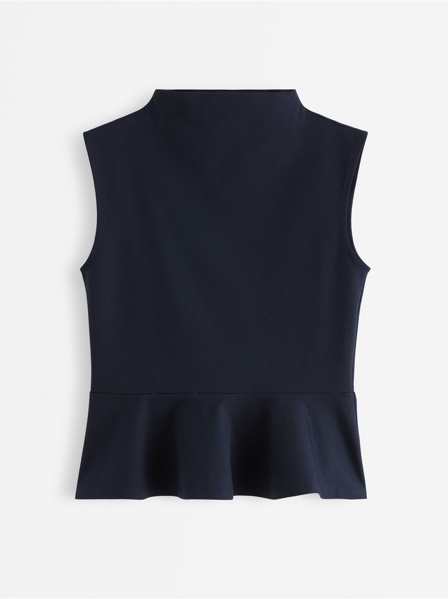 Sleeveless peplum top - 3013627-2521