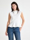 Sleeveless peplum top - 3013627-300