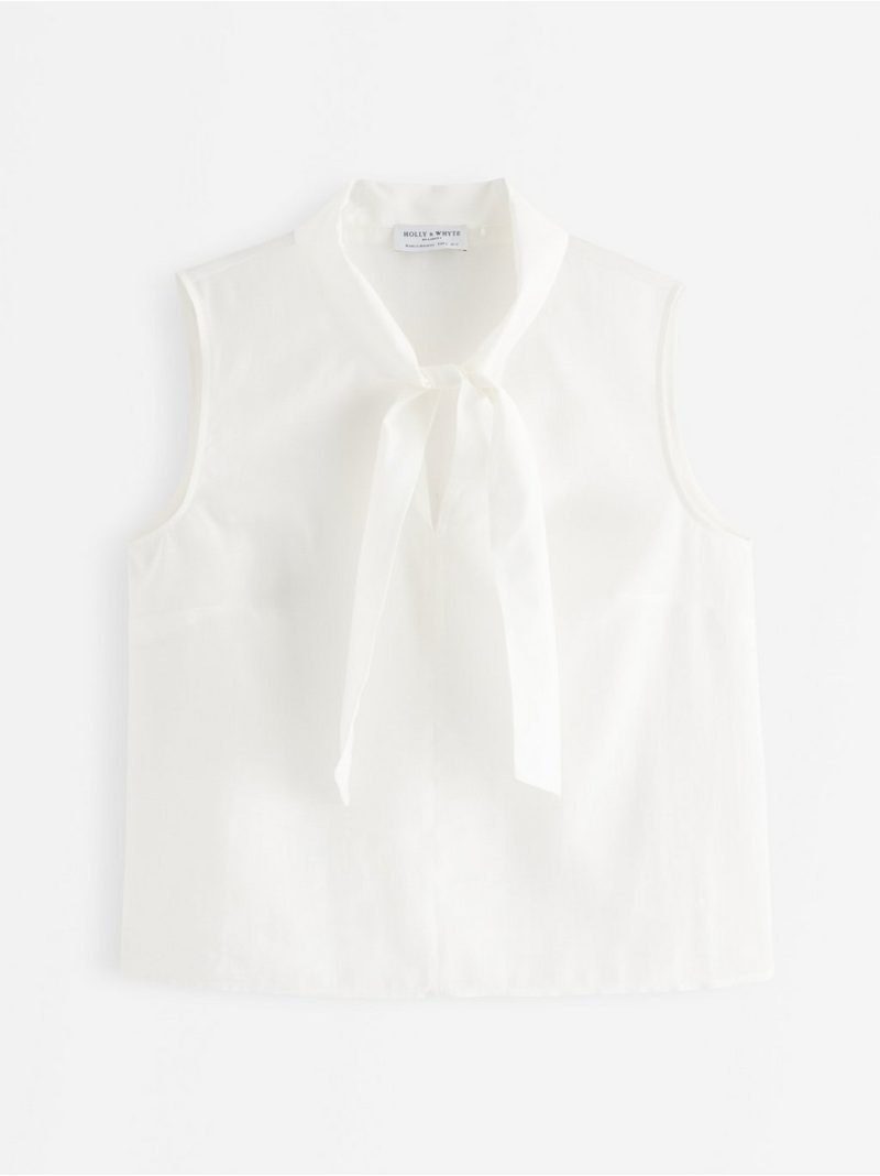 Sleeveless bow blouse - 3013628-6994