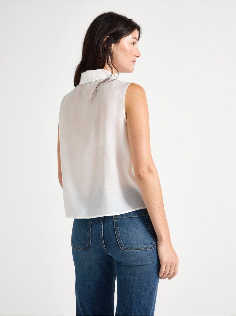 Sleeveless bow blouse - 3013628-6994