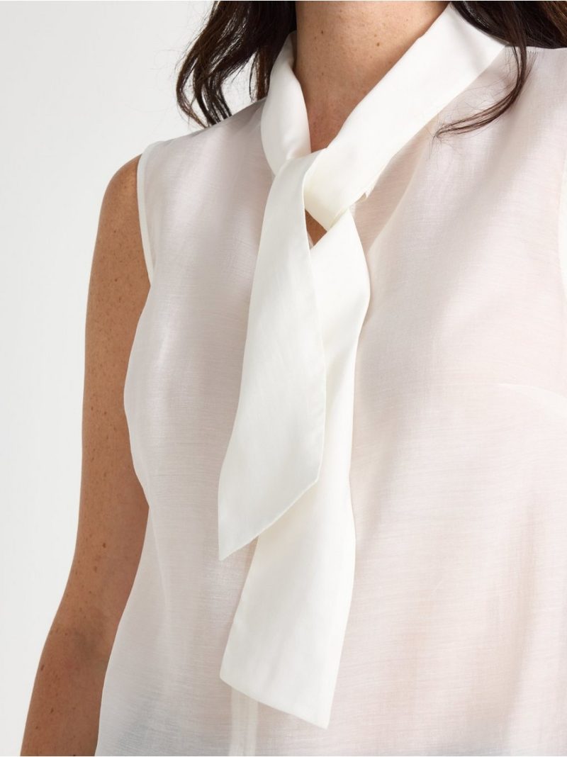 Sleeveless bow blouse - 3013628-6994