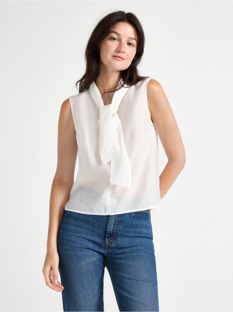 - Sleeveless bow blouse Sleeveless bow blouse - 3013628-6994