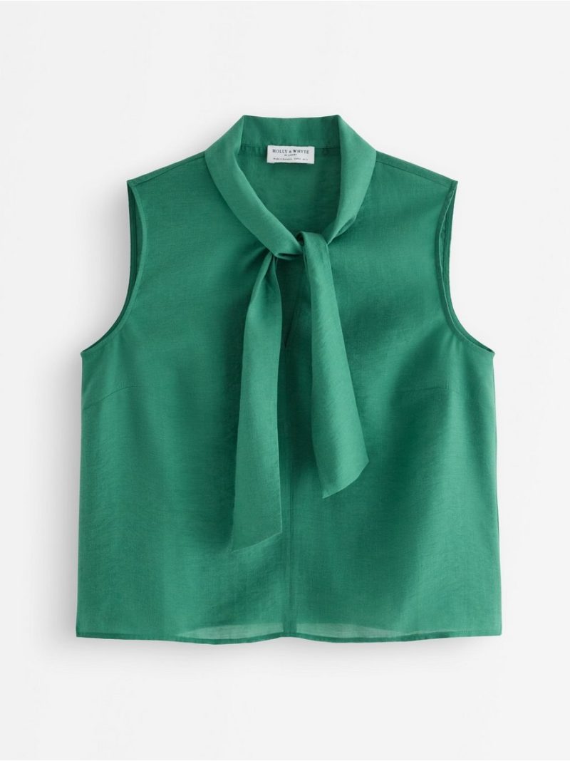 - Sleeveless bow blouse Sleeveless bow blouse - 3013628-7192