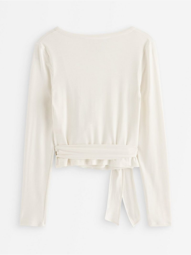 Long-sleeved wrap top - 3013796-1418