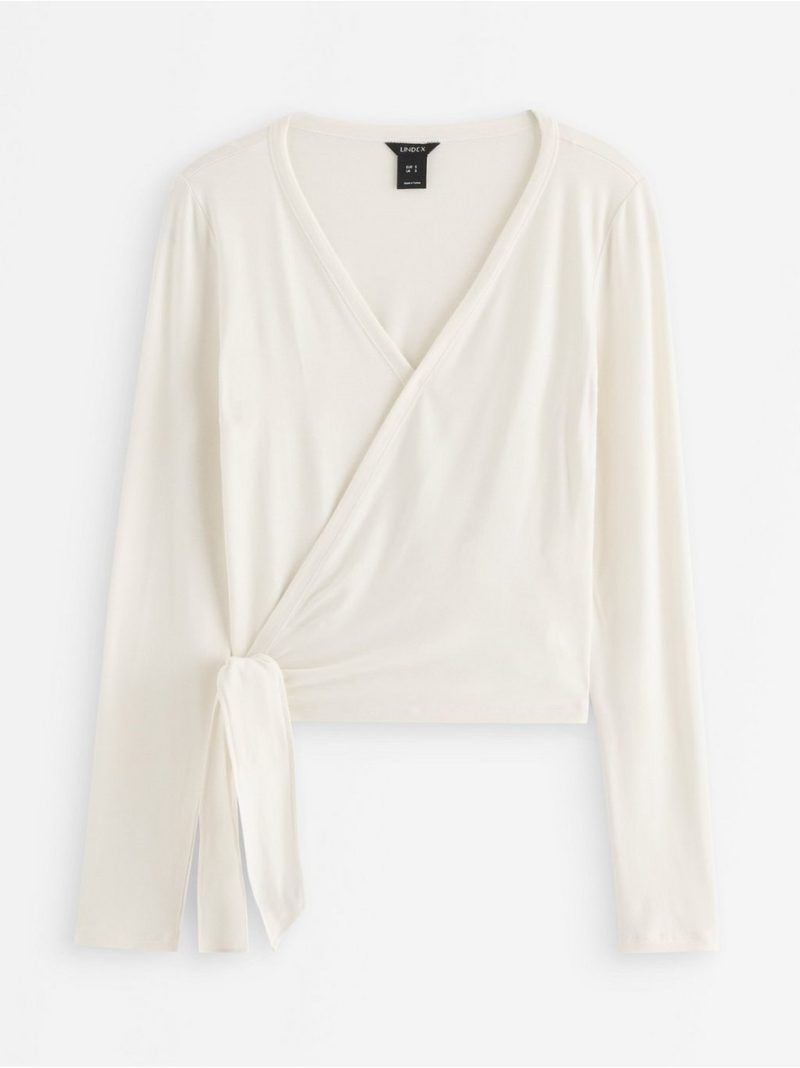 Long-sleeved wrap top - 3013796-1418