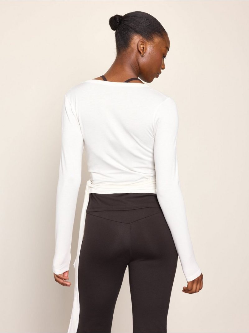 Long-sleeved wrap top - 3013796-1418