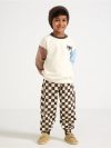 Checked joggers with brushed inside - 3014096-7317