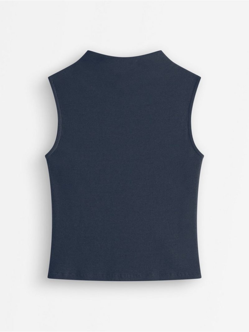 Ribbed sleeveless top - 3014711-7318