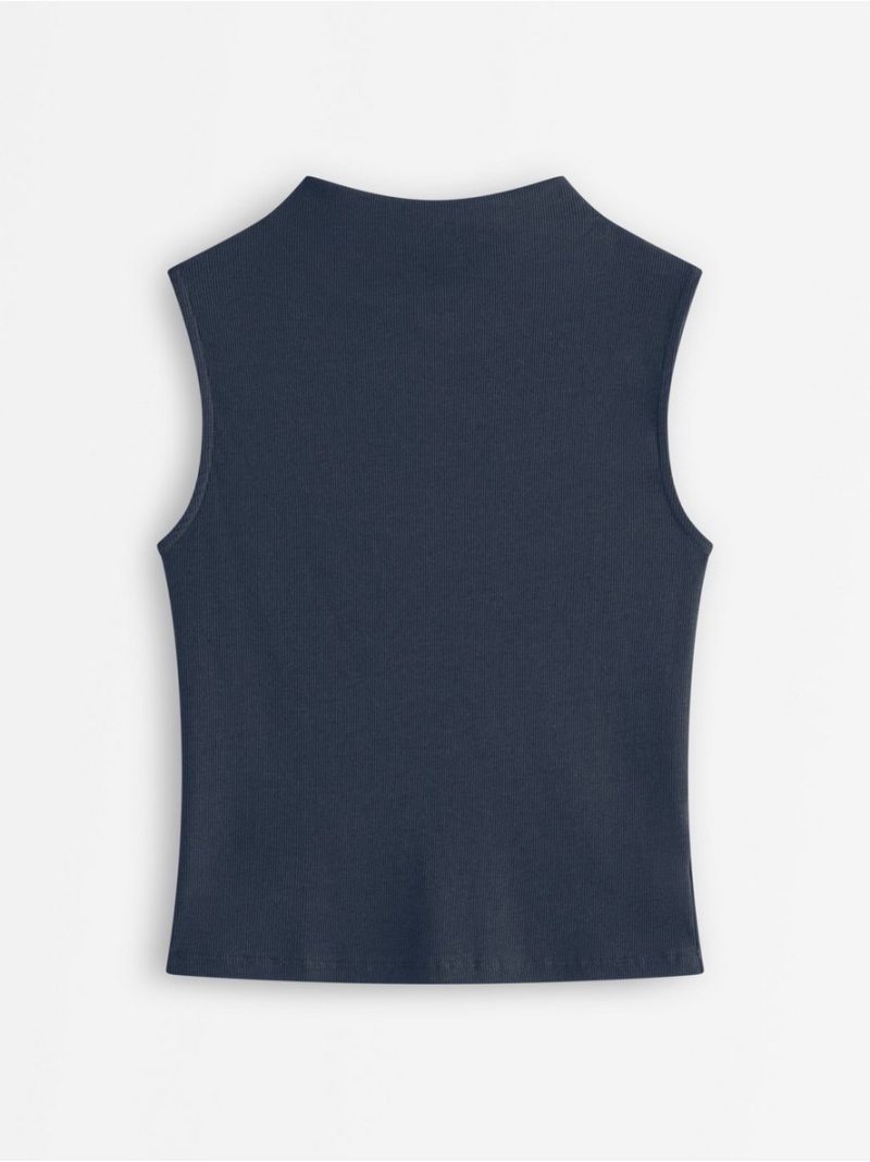 Ribbed sleeveless top - 3014711-7318