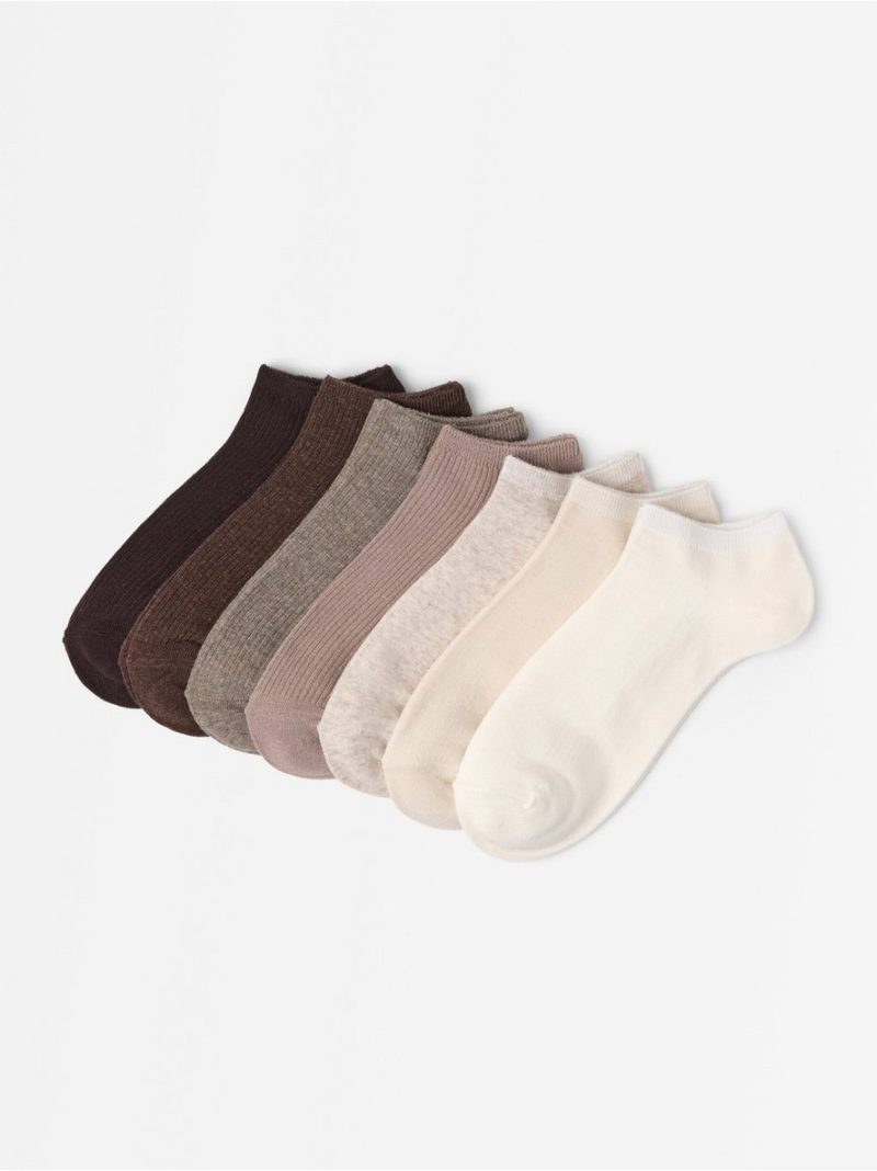 7-pack ribbed ankle socks - 3006090-9631