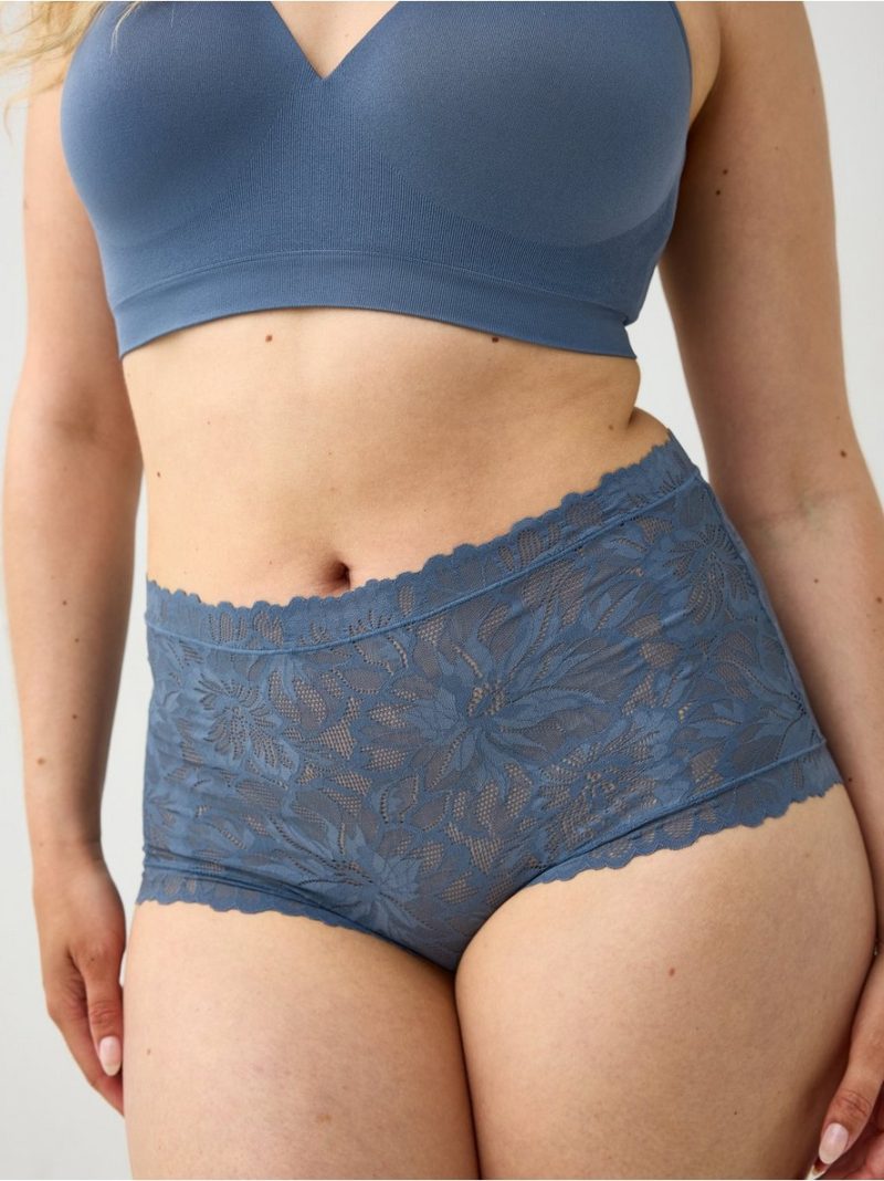 Briefs in lace with high waist - 3006139-6946
