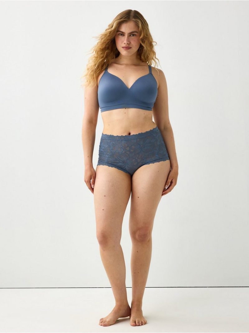 Briefs in lace with high waist - 3006139-6946