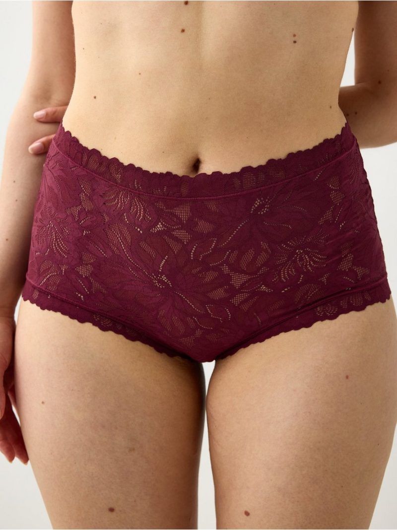 Briefs in lace with high waist - 3006139-9938