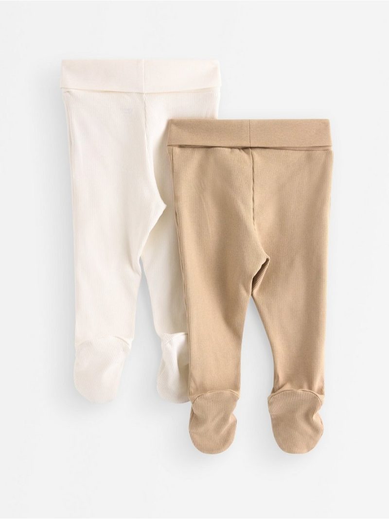 2-pack ribbed leggings with feet - 3009565-4939