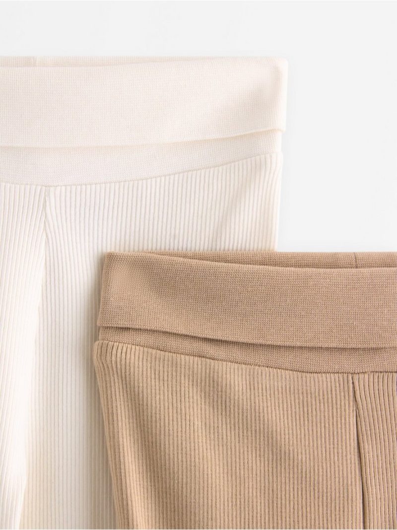 2-pack ribbed leggings with feet - 3009565-4939