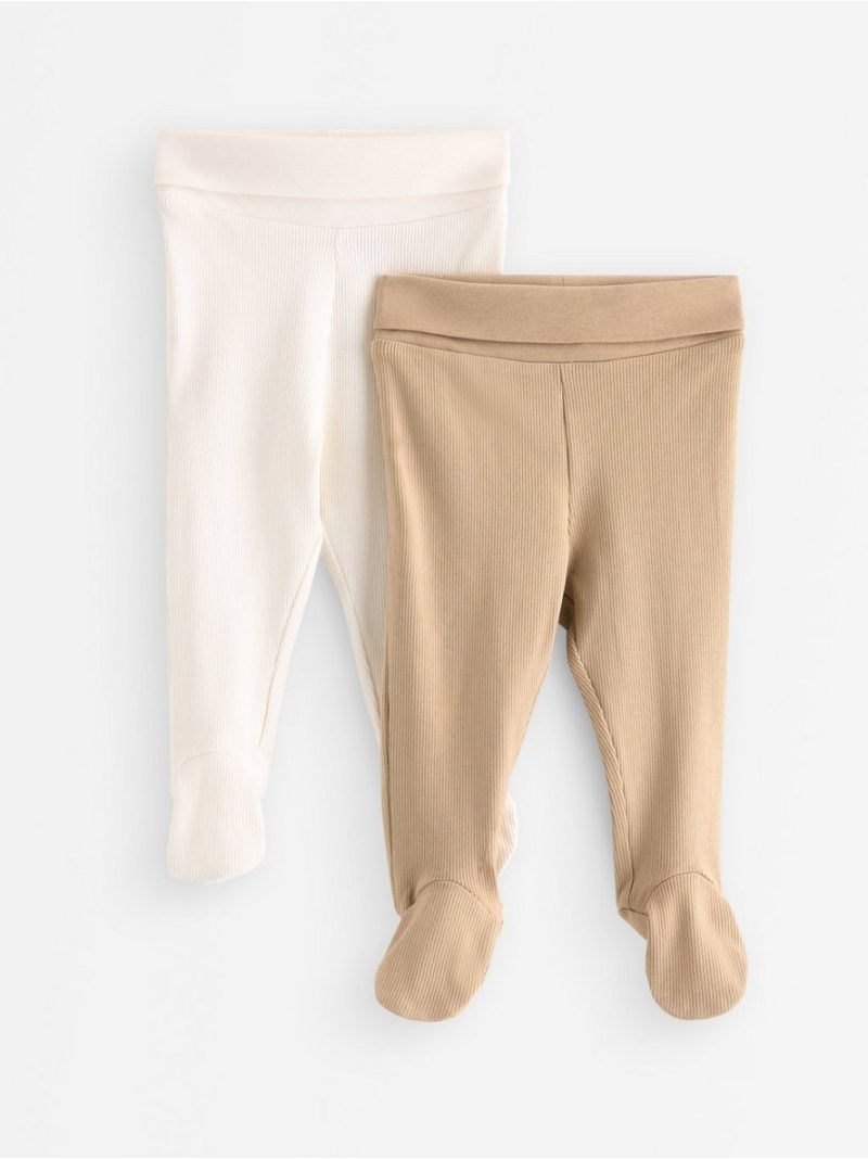 2-pack ribbed leggings with feet - 3009565-4939