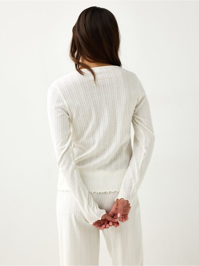 Pyjama top in pointelle - 3011472-300