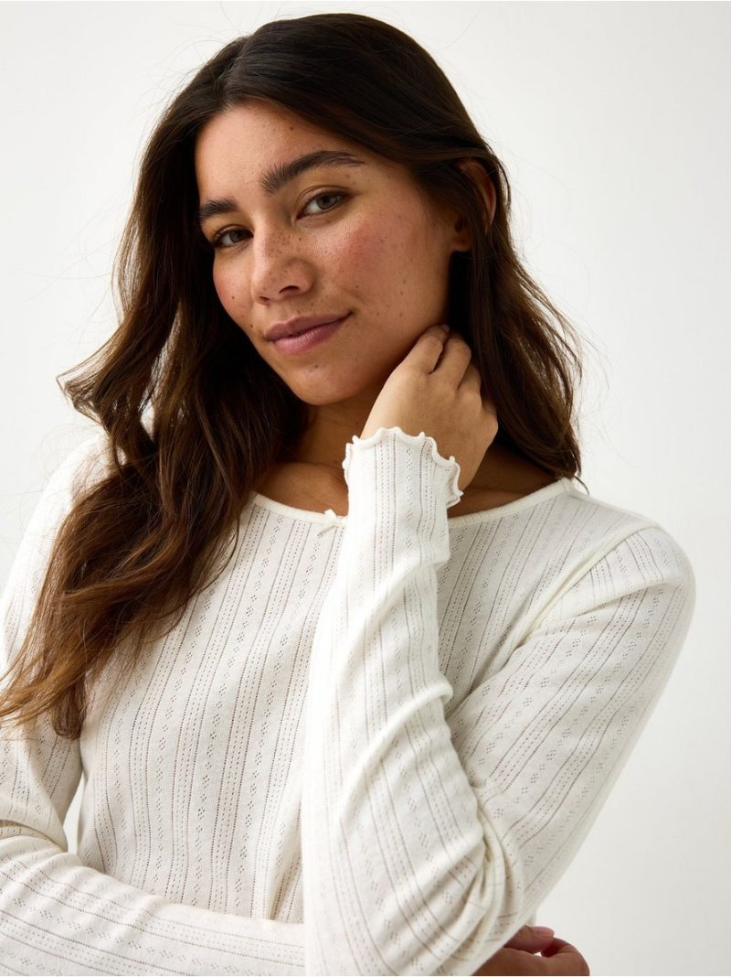 Pyjama top in pointelle - 3011472-300