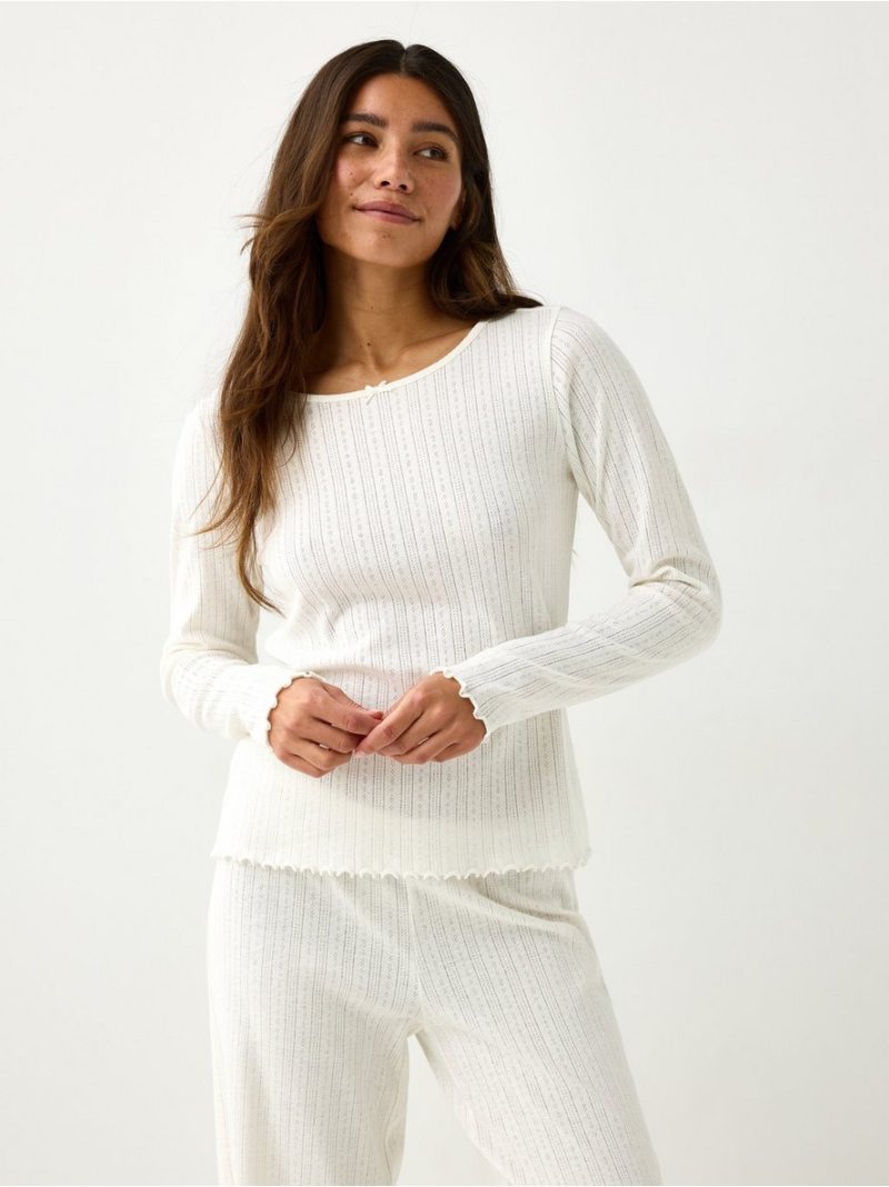 Pyjama top in pointelle - 3011472-300