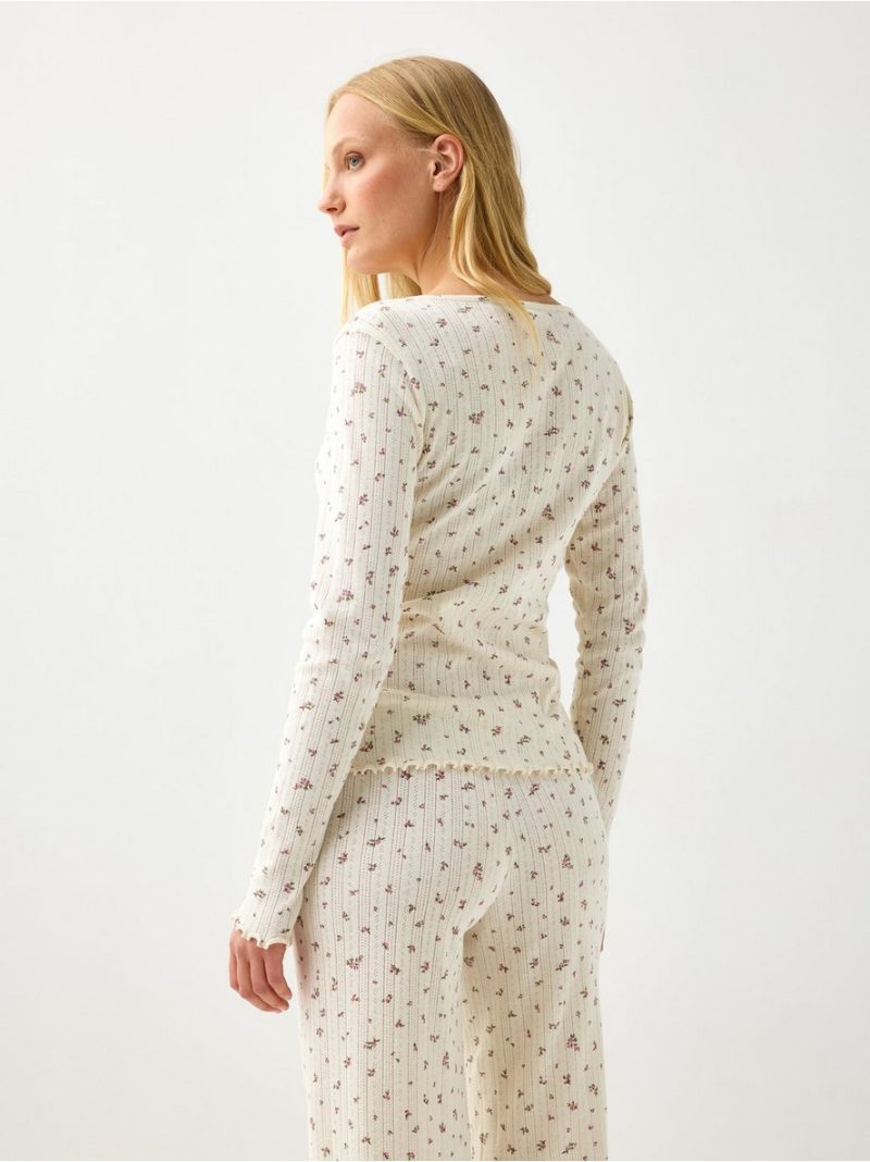 Pyjama top in pointelle - 3011472-7159