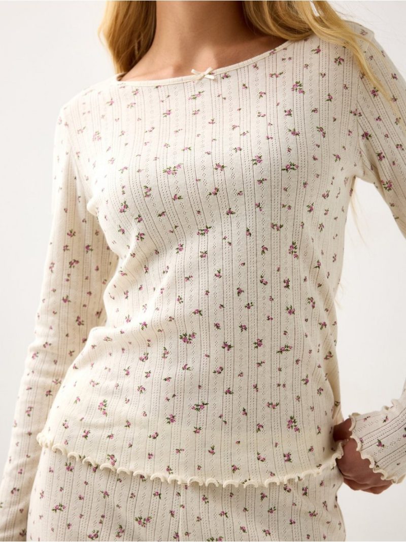 Pyjama top in pointelle - 3011472-7159