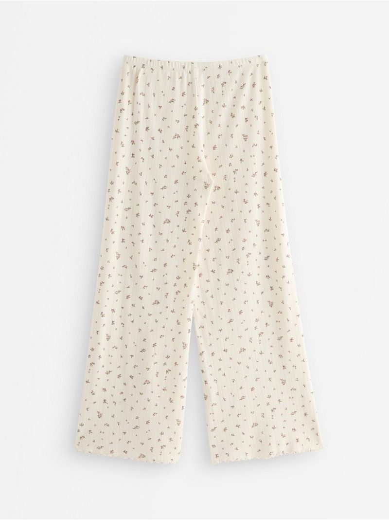 Wide pyjama trousers in pointelle - 3011473-7159