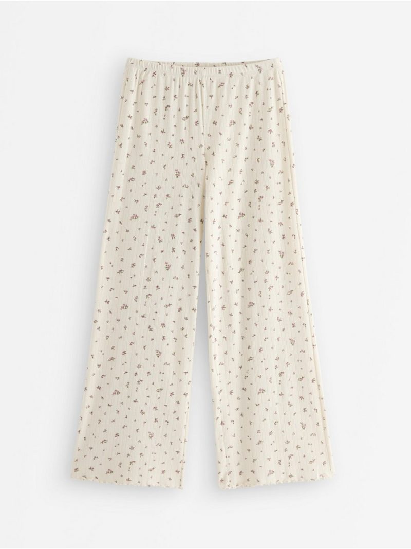Wide pyjama trousers in pointelle - 3011473-7159