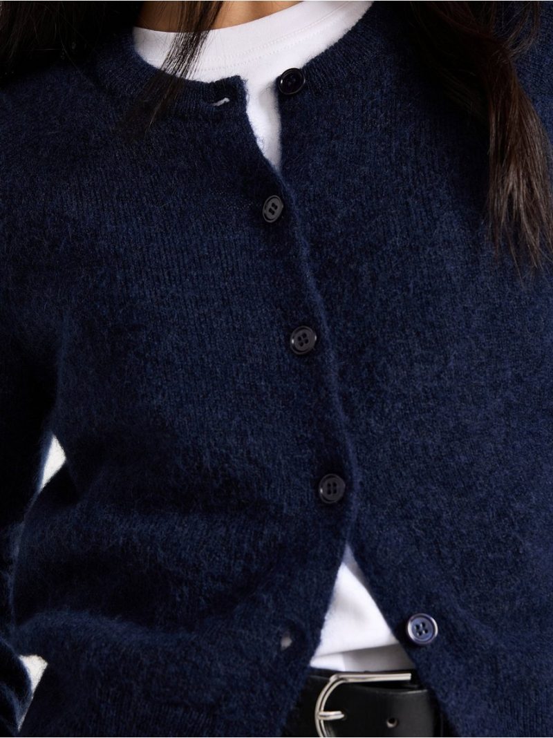 Fine-knit cardigan in wool blend - 3011664-2150