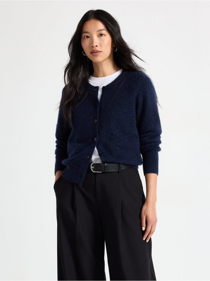 - Fine-knit cardigan in wool blend Fine-knit cardigan in wool blend - 3011664-2150