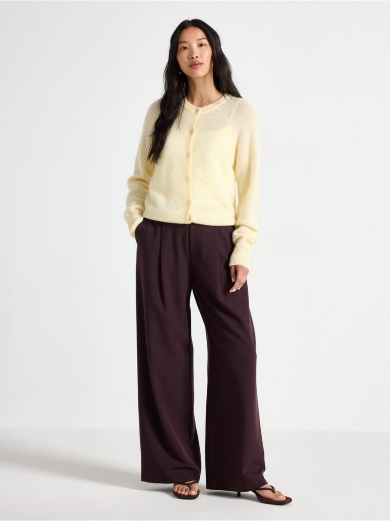 Fine-knit cardigan in wool blend - 3011664-9766
