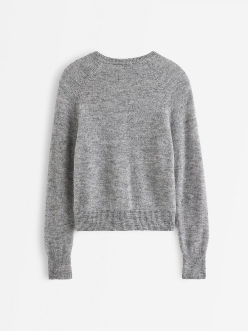 Fine-knit cardigan in wool blend - 3011664-9803