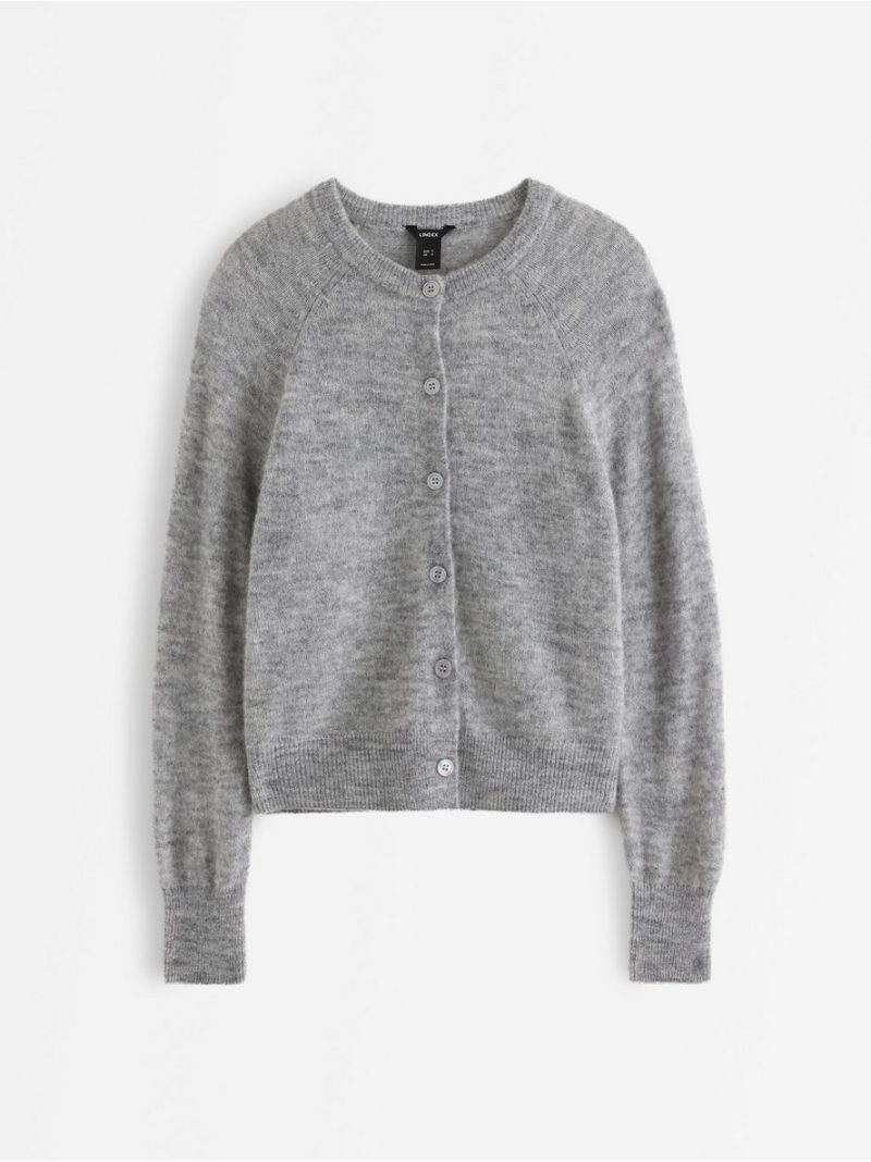 Fine-knit cardigan in wool blend - 3011664-9803
