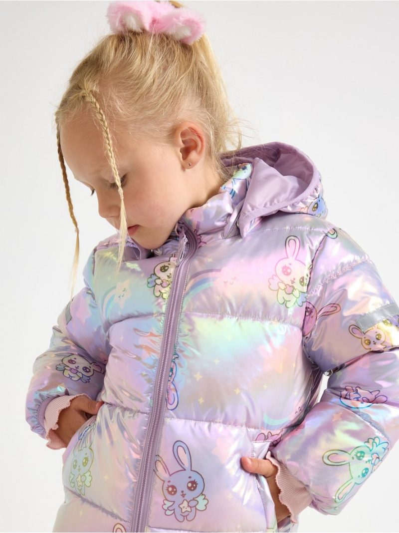 Puffer jacket with detachable hood - 3011785-4813