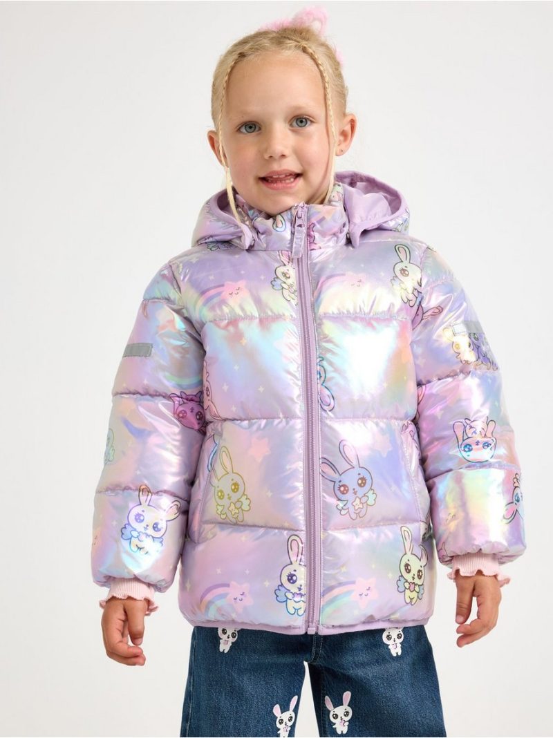 Puffer jacket with detachable hood - 3011785-4813
