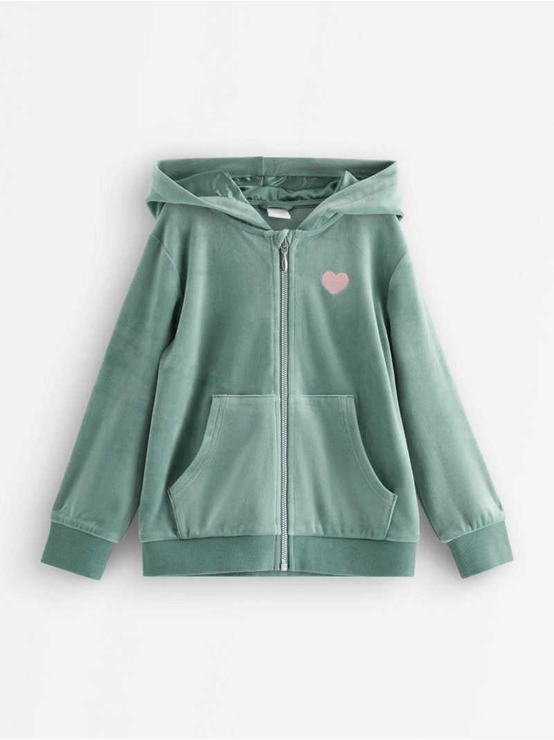 Hoodie in velour - 3011887-2162