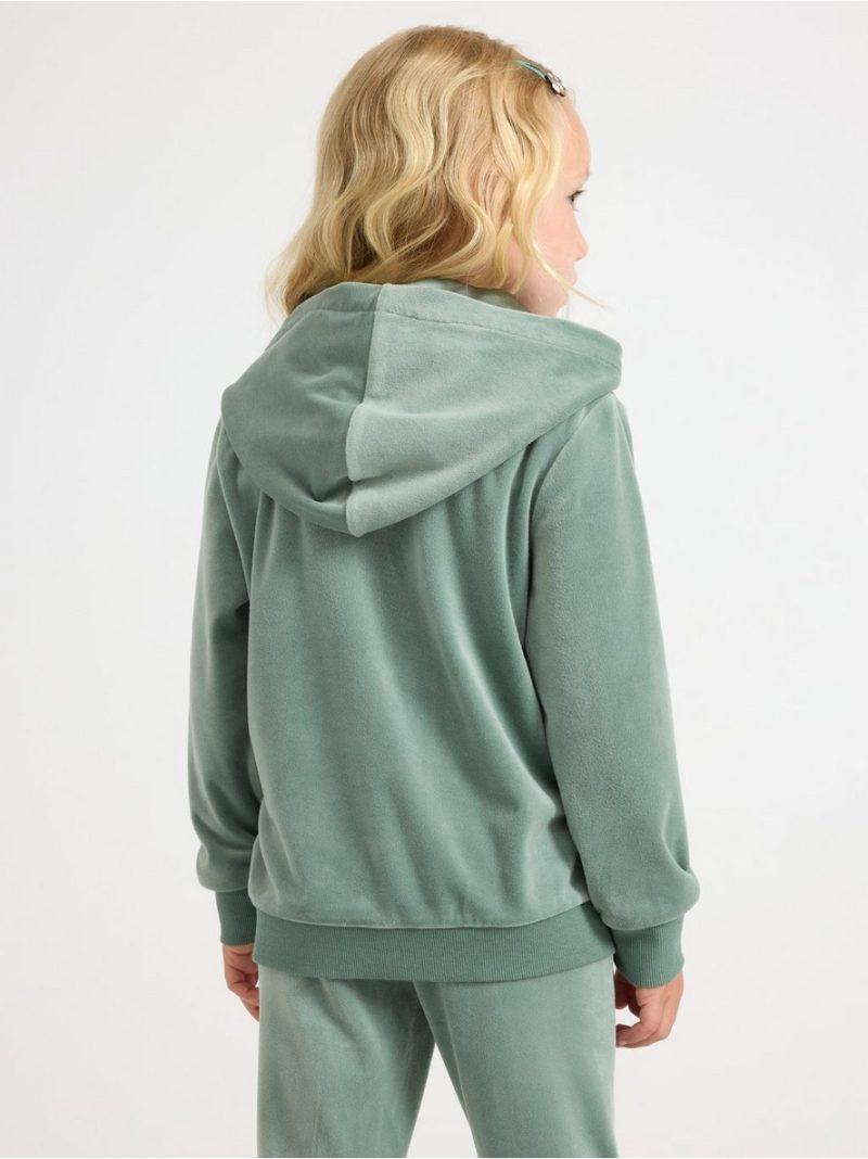 Hoodie in velour - 3011887-2162
