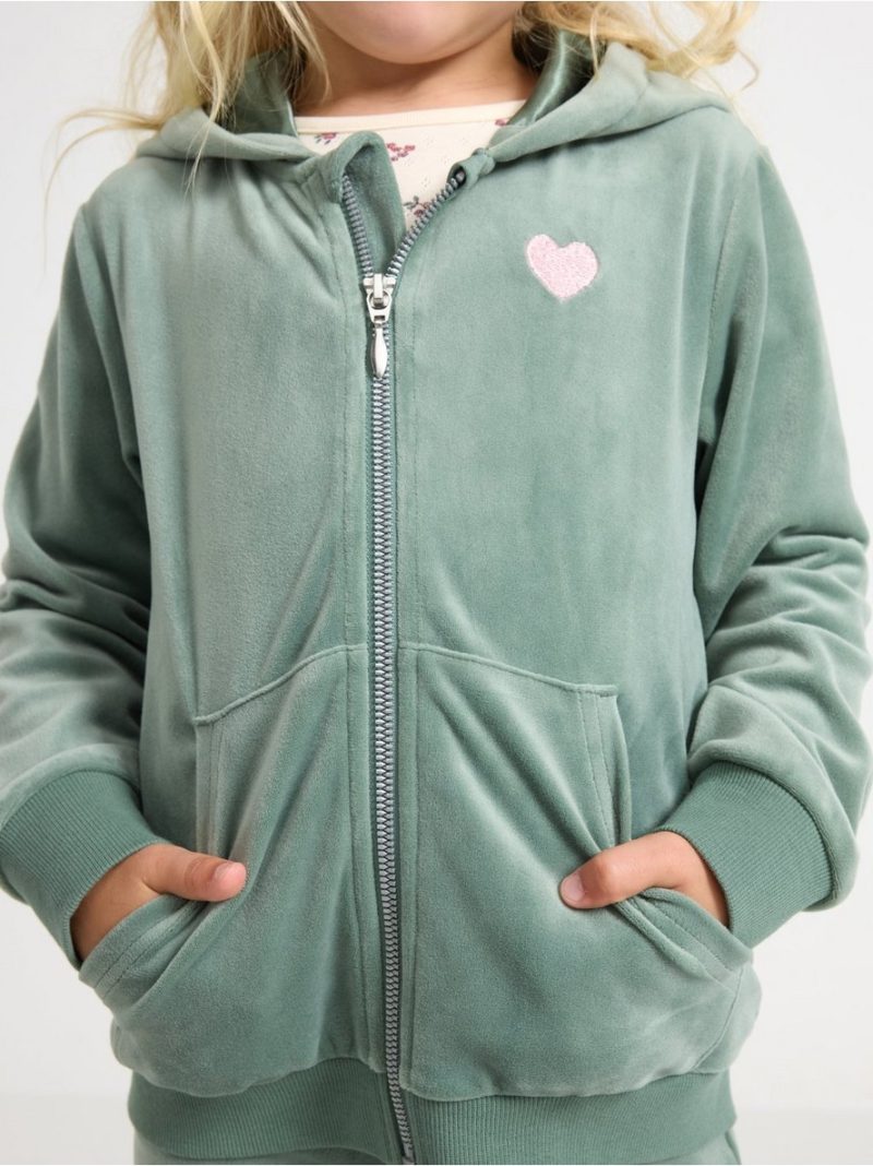 Hoodie in velour - 3011887-2162