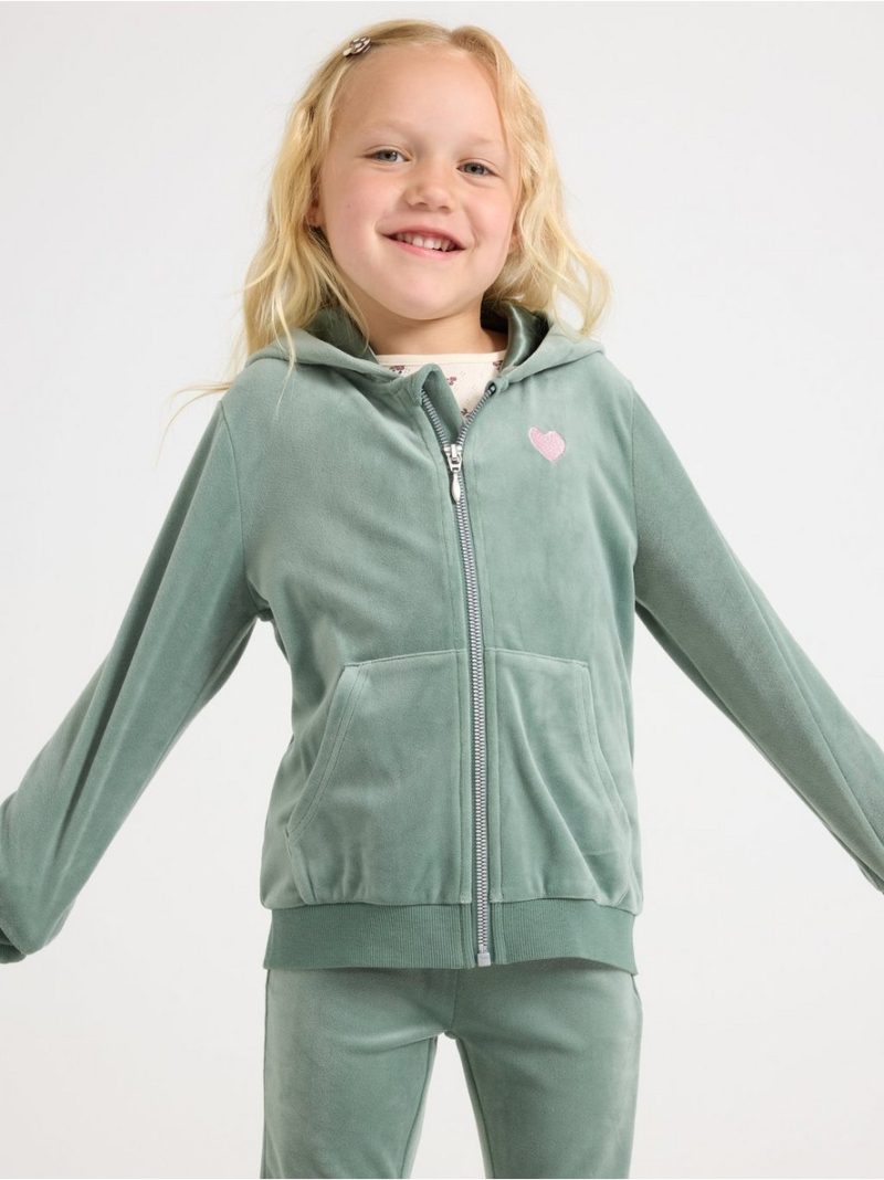Hoodie in velour - 3011887-2162