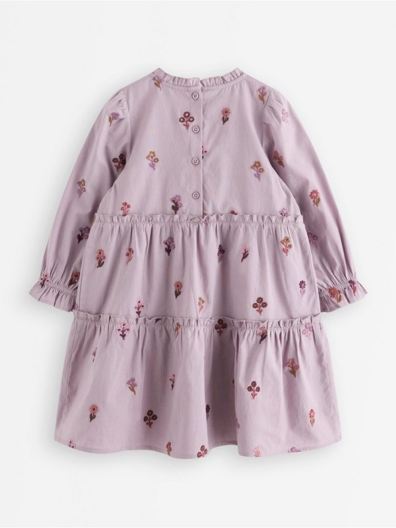 Long-sleeved dress with flounces - 3011926-8121