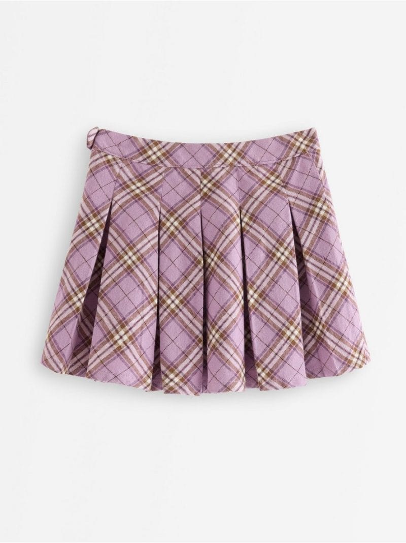 Checked skirt with pleats - 3011956-8121