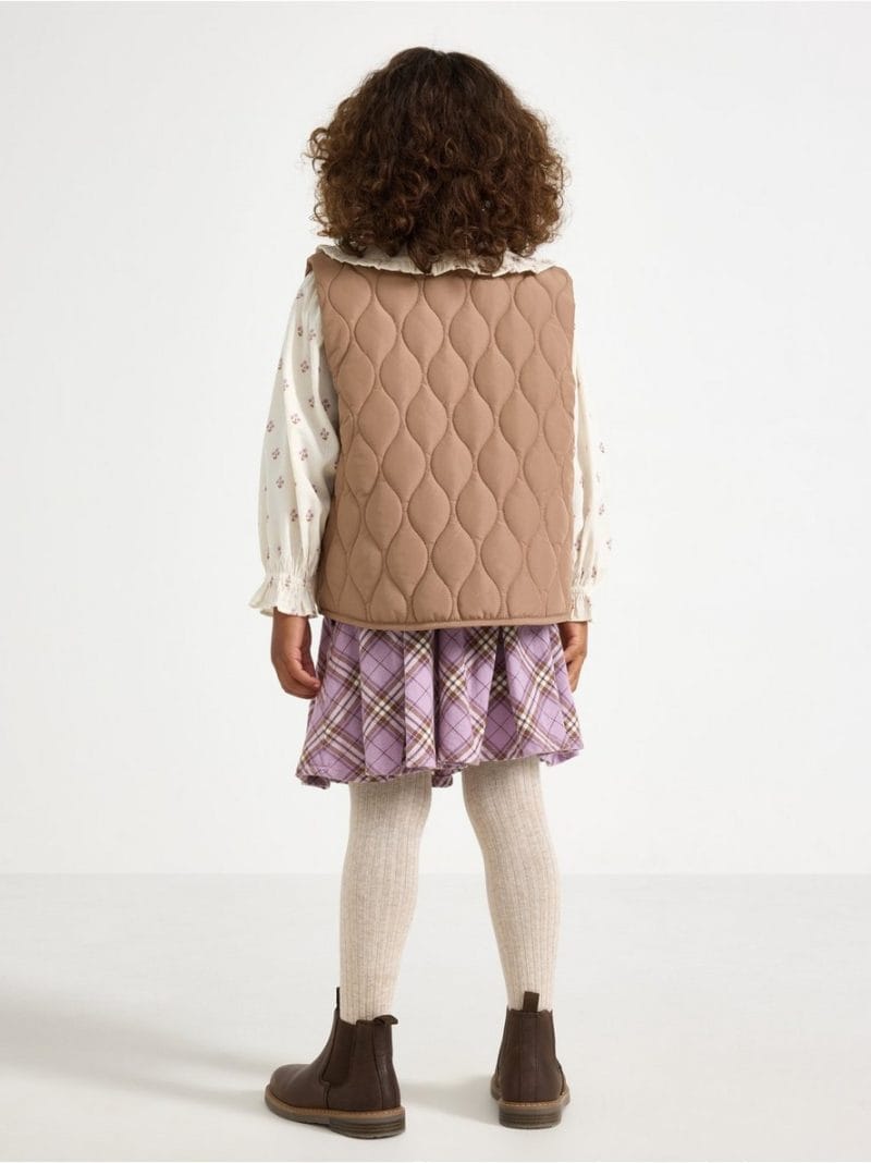 Checked skirt with pleats - 3011956-8121