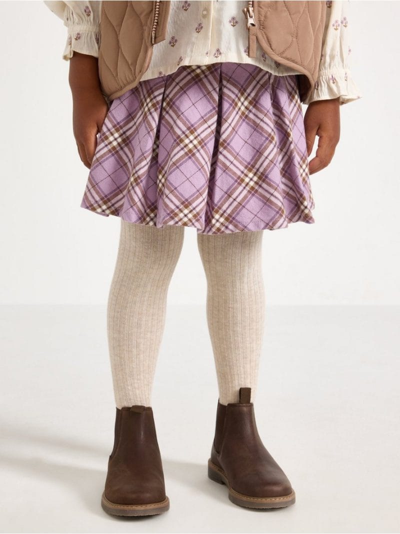 Checked skirt with pleats - 3011956-8121