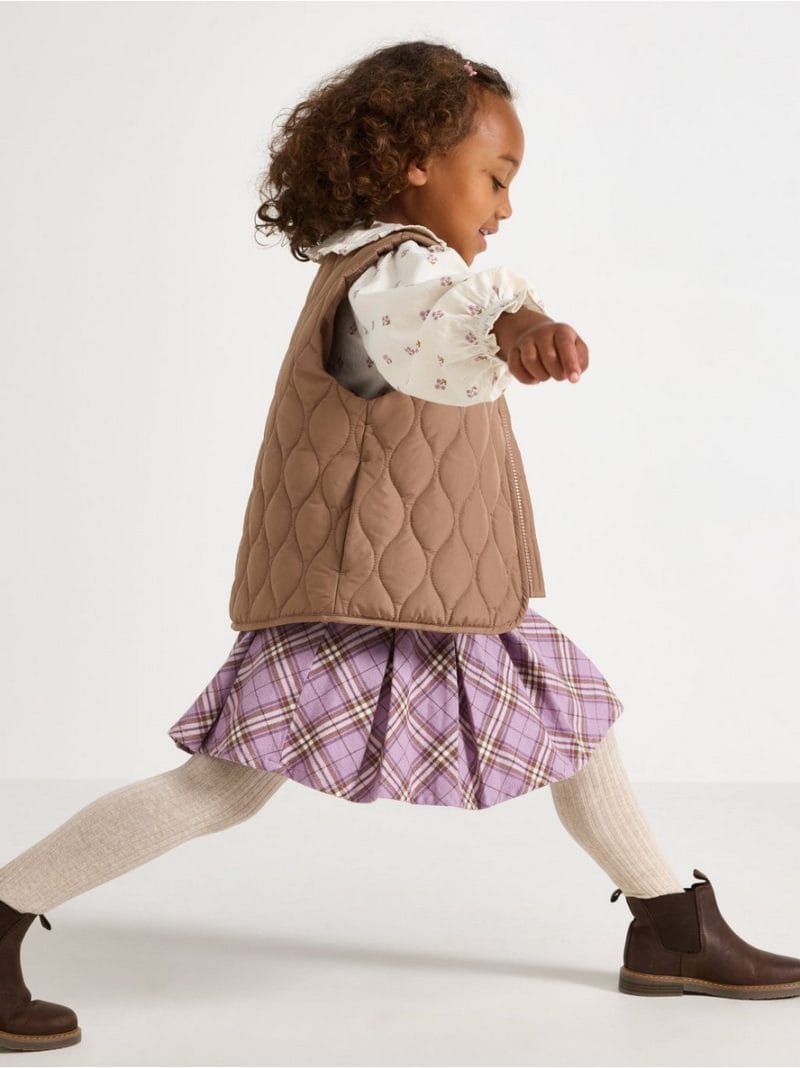 Checked skirt with pleats - 3011956-8121