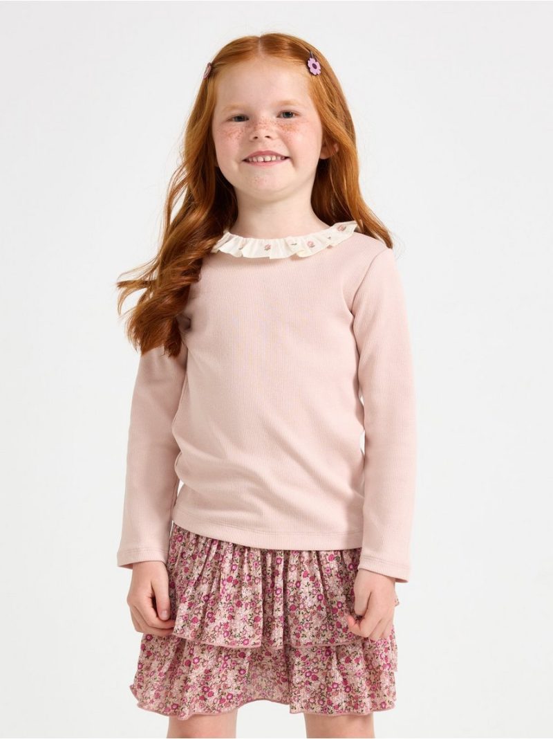 Long-sleeved top with collar - 3011959-6928