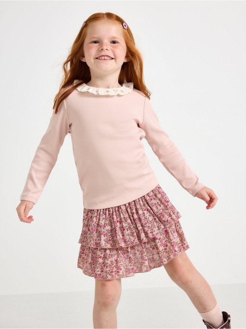 Long-sleeved top with collar - 3011959-6928