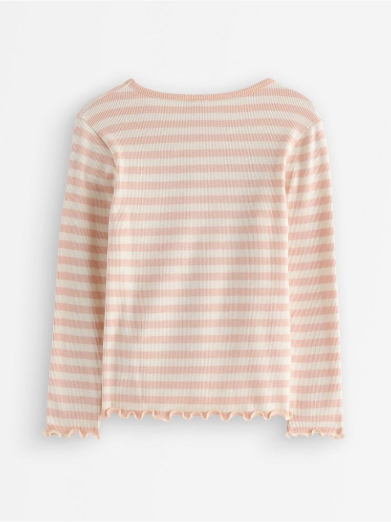 Ribbed long-sleeved top - 3012022-6928